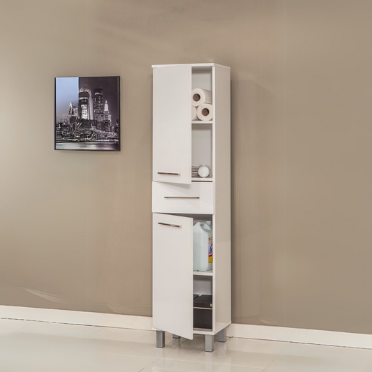 Bathroom Unit Off-White - 35 x 30 x 180 cm | BU3