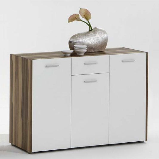Shoe Closet White & Wooden - 120 x 40 x 100 cm | SU14