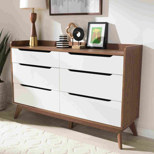 Shoe Closet White & Wooden - 120 x 40 x 90 cm | SU33