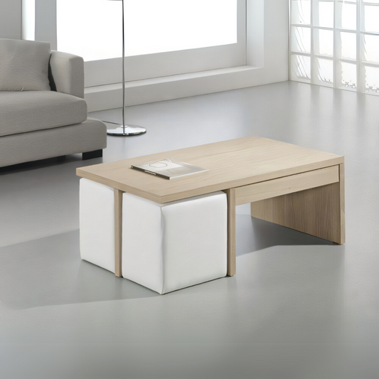 Table Unit Wooden & White - 120 x 60 x 45 cm | TA62