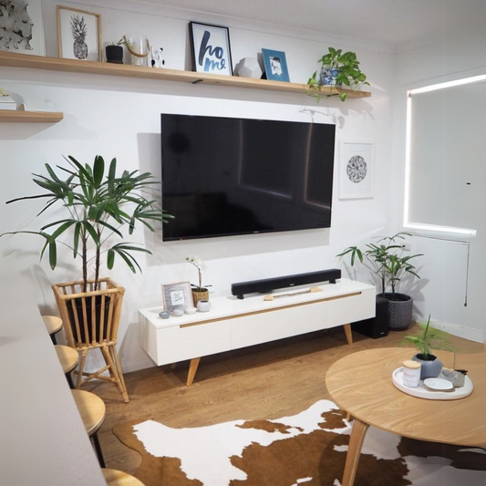Tv Unit White & Wooden - 160 x 40 x 40 cm | TV11
